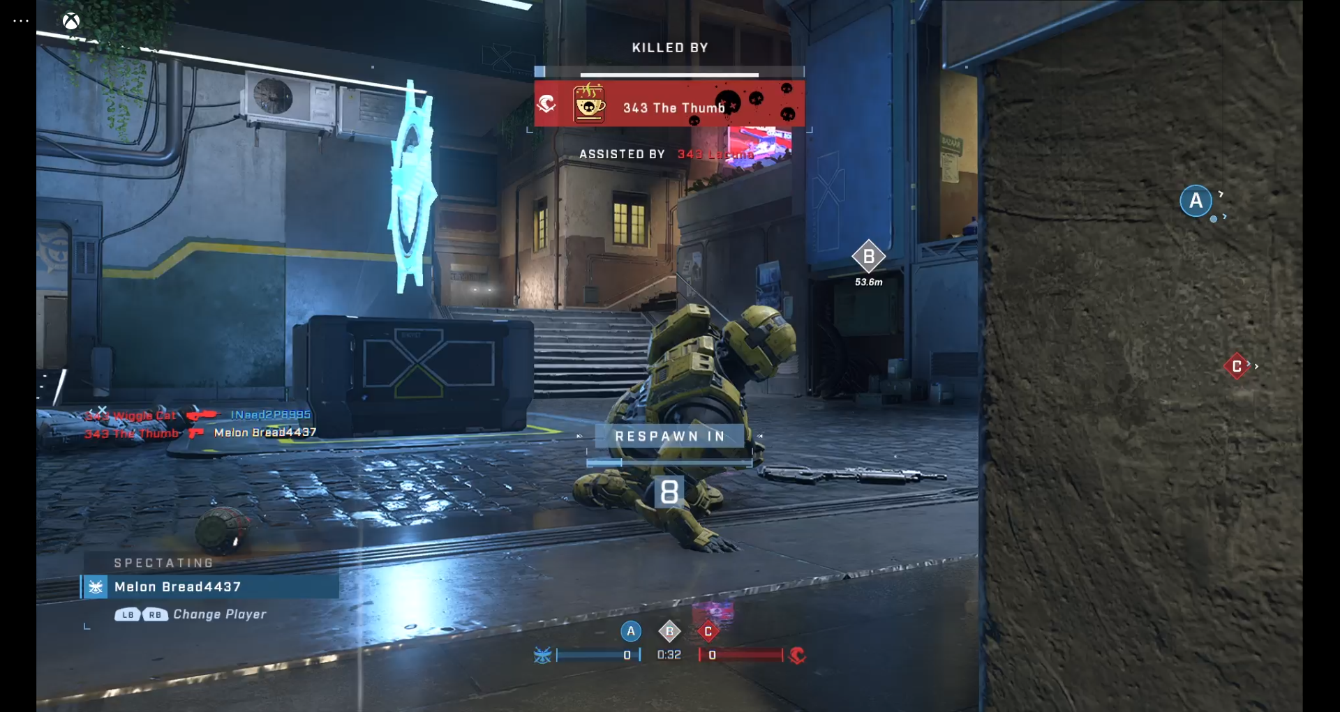 A bot killing me in halo while i take a screenshot for this post. A bot killing me in halo while i take a screenshot for this post.